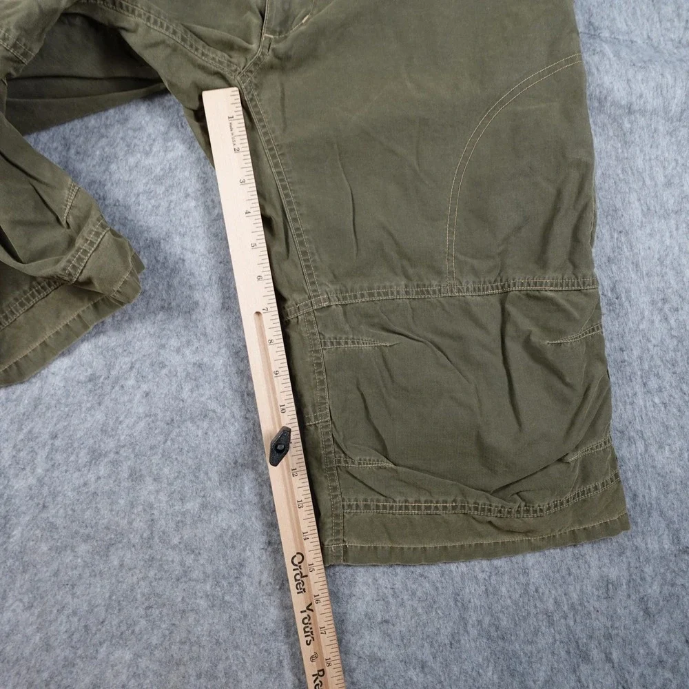 Kuhl Shorts Mens 34 Green KuhlDry Cargo Hiking Outdoor Utility Lightweight Trail